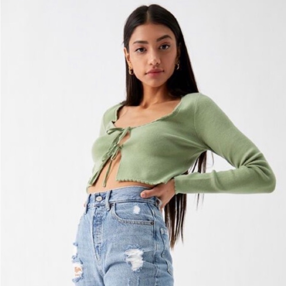 Like New L.A Hearts/Pacsun Sage Tie Cardigan